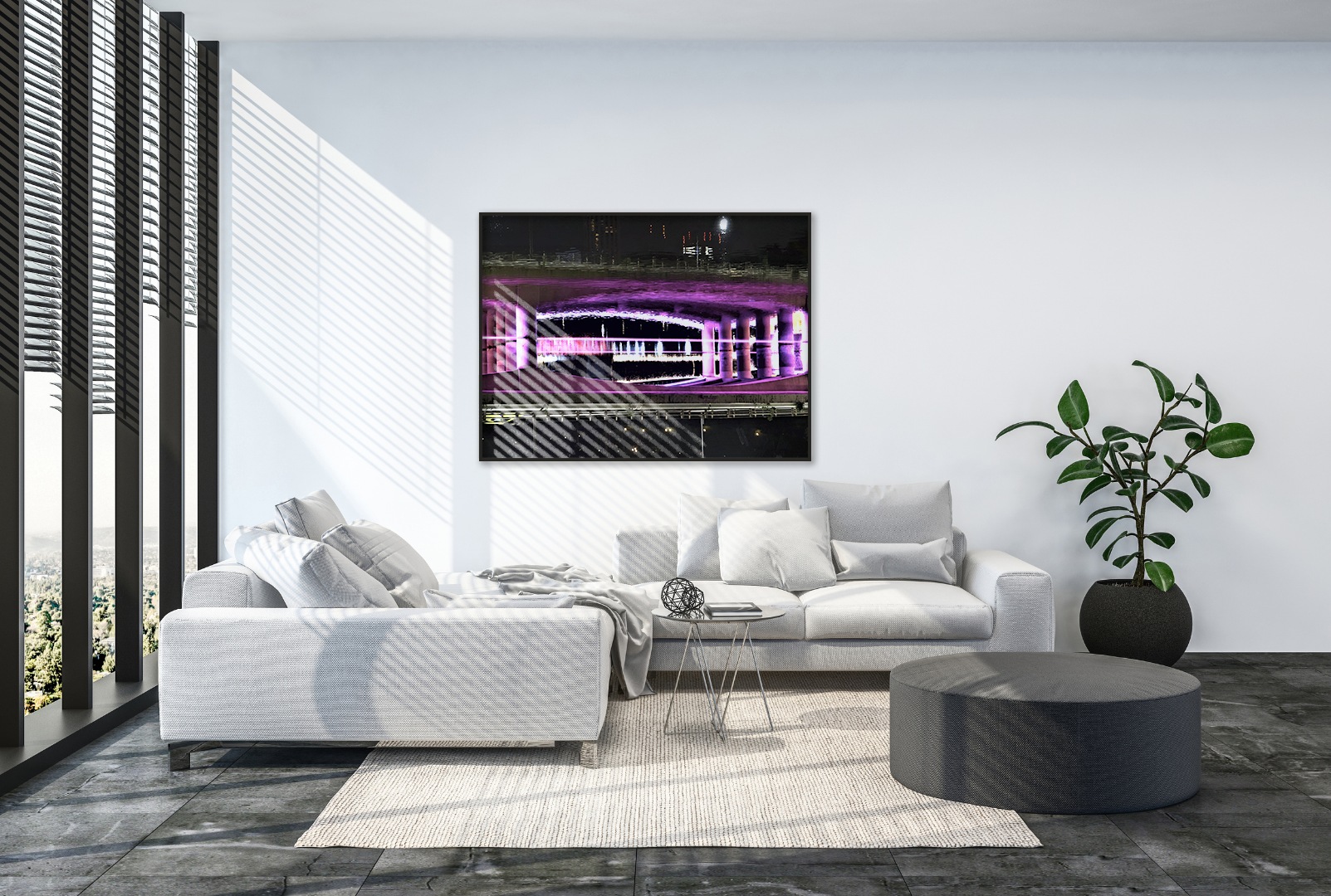 Bright Flections in the Night original abstract contextualised office art modern decor photo print by Blair Montague Drake